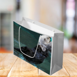 海水浴の写真 ラージペーパーバッグ