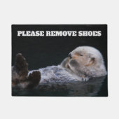 海水浴の靴を脱いで下さい ドアマット (正面)