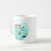 海水浴場 コーヒーマグカップ (正面左)