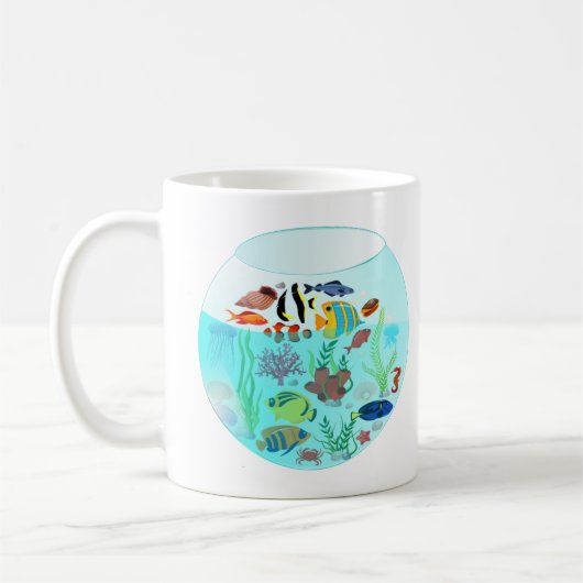 海水浴場 コーヒーマグカップ (左)
