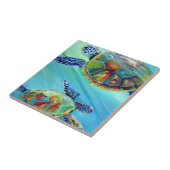 海水浴用ウミガメの陶磁器タイル タイル (側面)