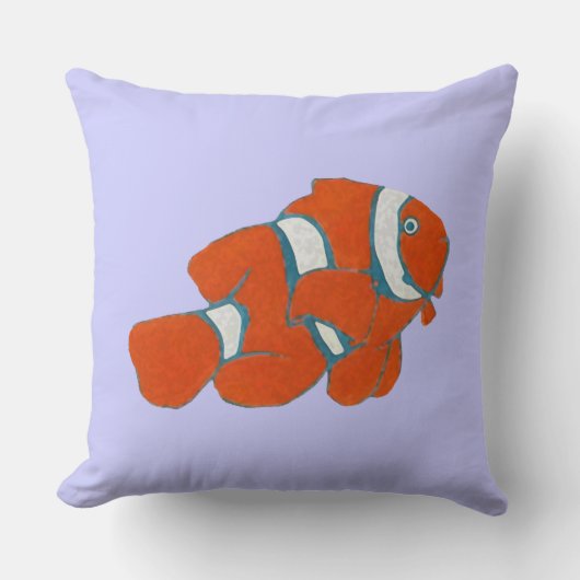 海水熱帯ピエロ魚 クッション (正面)