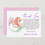 海水色の人魚の母親になる サンキューカード (正面/裏面)