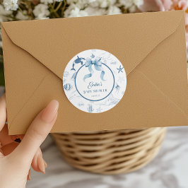 海水色バブル赤ちゃんシャワー ラウンドシール