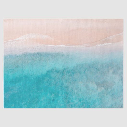 海水色抽象芸術17x23デコページ 薄葉紙 (正面)