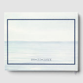 海水色航海のいかりモノグラ結婚ム ゲストブック (裏面)