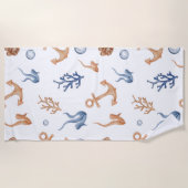 海水色 ビーチタオル (正面)