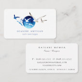 海水芸術的鳥のロゴ 名刺 (正面/裏面)