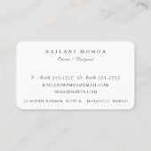 海水芸術的鳥のロゴ 名刺 (裏面)