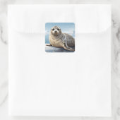 海氷の上の環状のシール スクエアシール (バッグ)