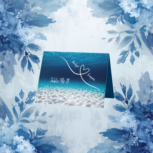 海沿いの客席カードの下で サンキューカード