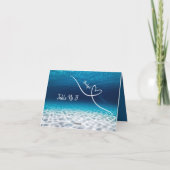 海沿いの客席カードの下で サンキューカード (裏面)