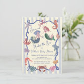 海沿いの手の下に描かれた人魚 招待状 (スタンド正面)