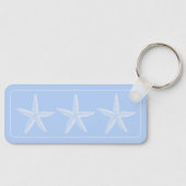 海沿いの白いヒトデパーソナライズされたオ キーホルダー (正面)