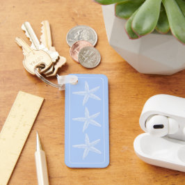 海沿いの白いヒトデパーソナライズされたオ キーホルダー