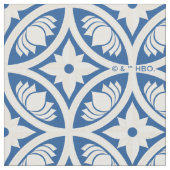 海沿い蓮のタイルのパターン – 白い蓮 ファブリック (クローズアップ)