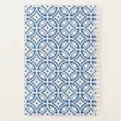 海沿い蓮のタイルのパターン – 白い蓮 プランナー手帳 (裏面)