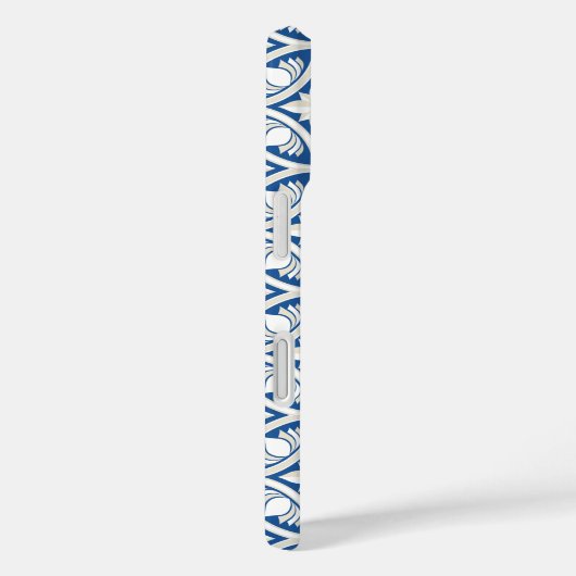 海沿い蓮のタイルのパターン – 白い蓮 Case-Mate iPhoneケース (裏面 / 右)