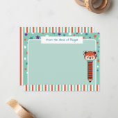 海泡緑のレッサーパンダ - あなたの名前から ノートカード (正面/裏面インサイチュ)