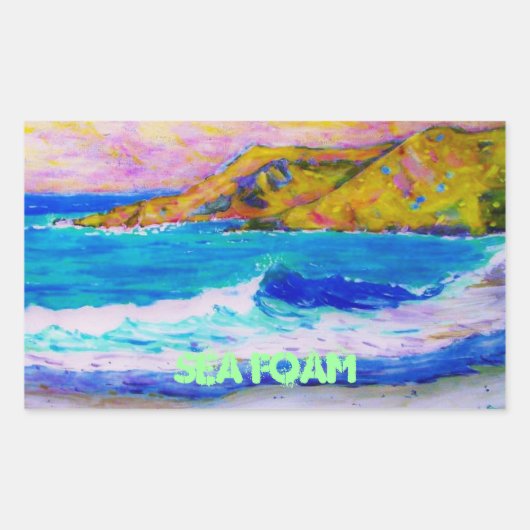 海泡 長方形シール (正面)