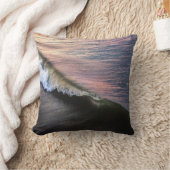 海波が昼間に岸に打ち寄せる クッション (ブランケット)