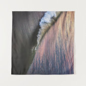 海波が昼間に岸に打ち寄せる タペストリー (正面(横))