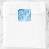 海波が海岸の水の色に衝突するとき スクエアシール (バッグ)