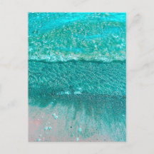 海波が砂に乗る