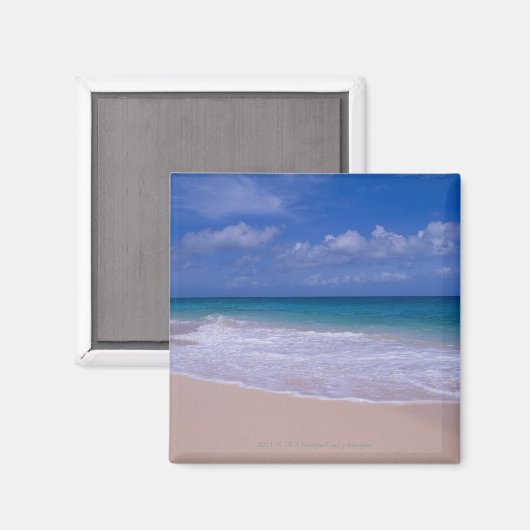 海波が砂地に押し寄せるビーチ マグネット (正面/裏面)