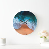 海波とビーチ時計 ラージ壁時計 (ホーム)