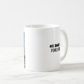 海波と岩の写真#1パパ青 コーヒーマグカップ (正面右)