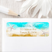 海波と砂のビーチラベル ラベル (インサイチュ)