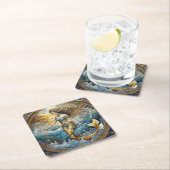 海波の人魚 スクエアペーパーコースター (インサイチュ)