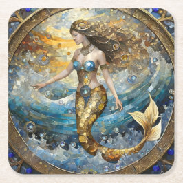 海波の人魚 スクエアペーパーコースター