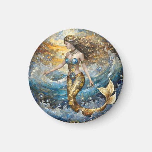 海波の人魚 マグネット (正面)