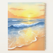 海波の夕日 | ビーチ水彩 プランナー手帳 (裏面)