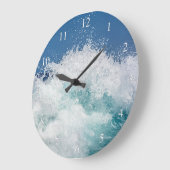海波の小さい数値 ラージ壁時計 (傾斜)