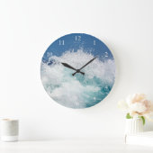 海波の小さい数値 ラージ壁時計 (ホーム)