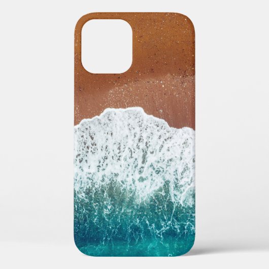 海波の砂ビーチ、背景の上面  Case-Mate iPhoneケース (裏面)