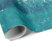 海波の砂浜のビーチ、背景の上面 ラッピングペーパー (ロールコーナー)