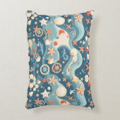 海波の装飾用クッションインスパイア-バイ・ザ・シー アクセントクッション (正面(垂直))