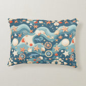 海波の装飾用クッションインスパイア-バイ・ザ・シー アクセントクッション (裏面)