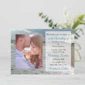 海波をテーマにしたフォトウェディングの招待 招待状 (スタンド正面)