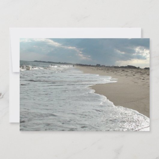 海波をテーマにしたフォトウェディングの招待 招待状 (裏面)