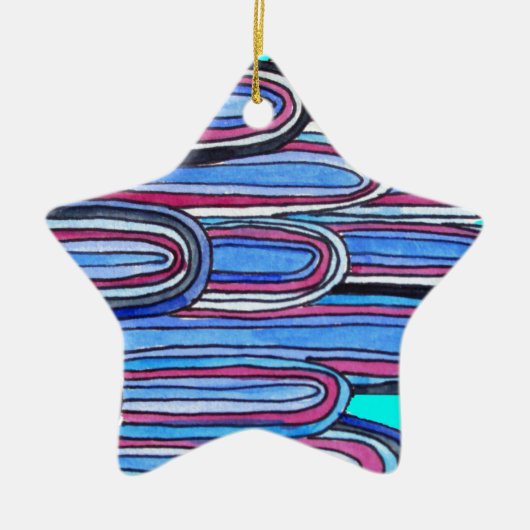 海波アクアブルー セラミックオーナメント (正面)