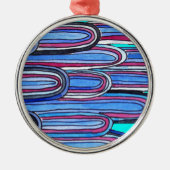 海波アクアブルー メタルオーナメント (正面)