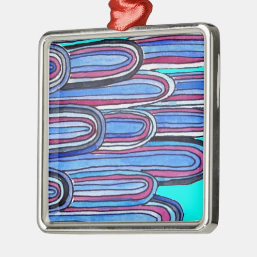 海波アクアブルー メタルオーナメント (左)