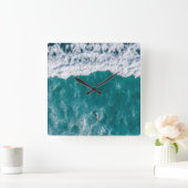 海波アクリル壁時計 スクエア壁時計 (ホーム)