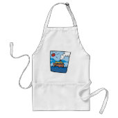 海波アートの漫画の航海の蒸気船 スタンダードエプロン (正面)