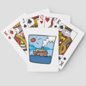 海波アートの漫画の航海の蒸気船 トランプ (裏面)